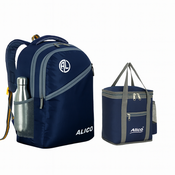 ALICO Navy Blue Backpack – Stylish, Durable & Water-Resistant School/Office Bag
