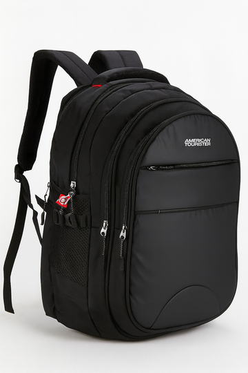 American Tourister Black Laptop Backpack – 35L (Water Resistant, Multi-Compartment)