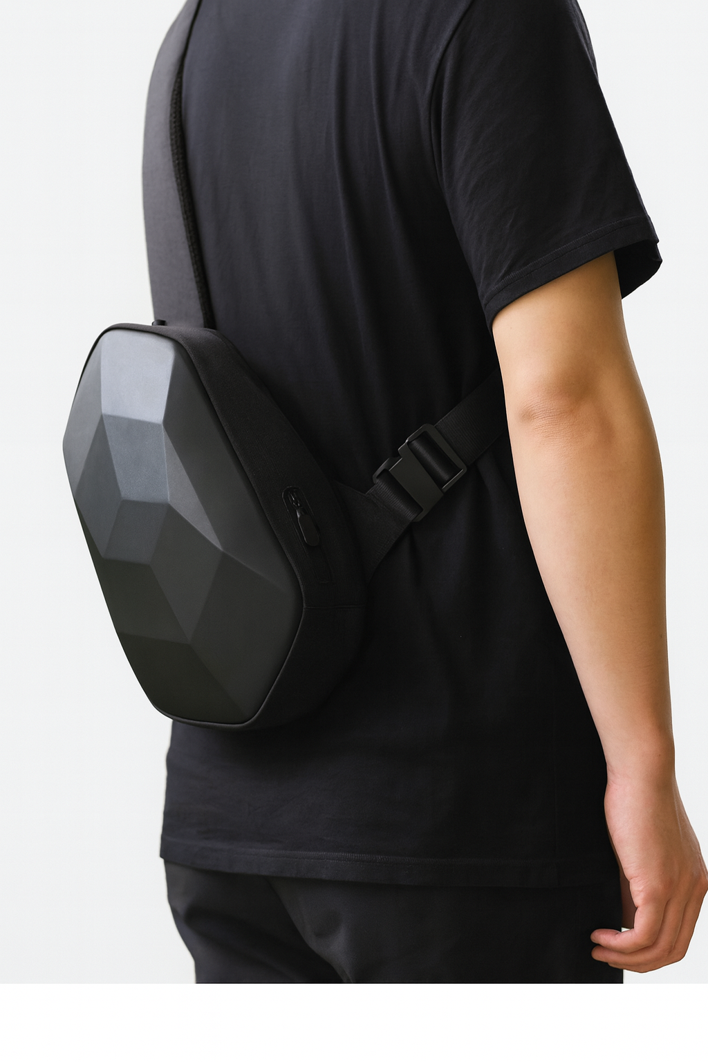 Anti-Theft Geometric Sling Bag with USB Charging Port – Stylish & Durable Crossbody Backpack