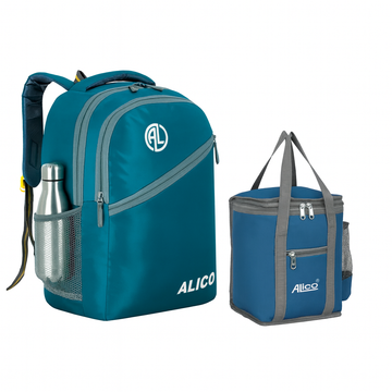 ALICO Teal Backpack with Matching Lunch Bag – Durable, Stylish & Spacious Combo
