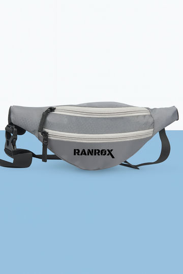 RANROX Stylish & Durable Nylon Waist Bag with Multiple Zipper Pockets | Travel, Sports & Outdoor Use