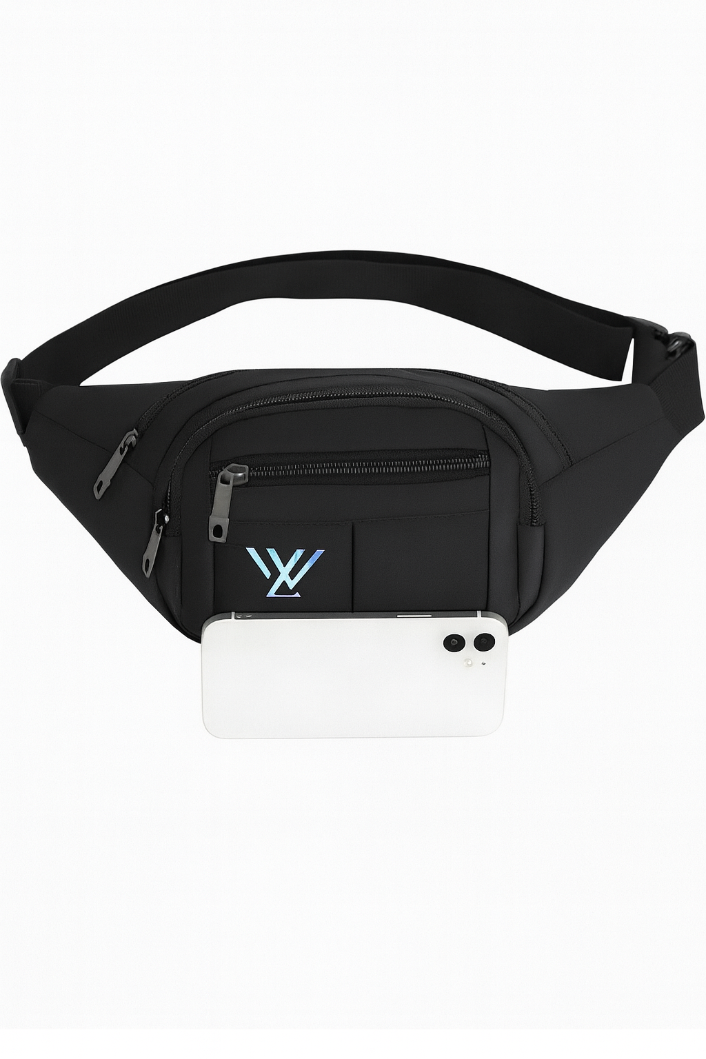 Trendy Unisex Waist Bag / Sling Bag – Multi-Pocket Crossbody Pouch with Zipper Closure (21 x 16 x 7 cm)