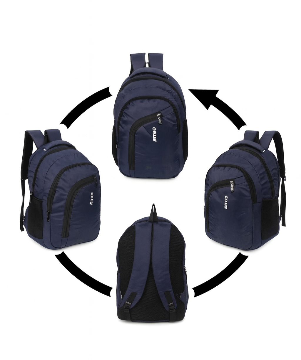 Anice 45L Navy Blue Waterproof Laptop Backpack – Unisex School, College & Travel Bag