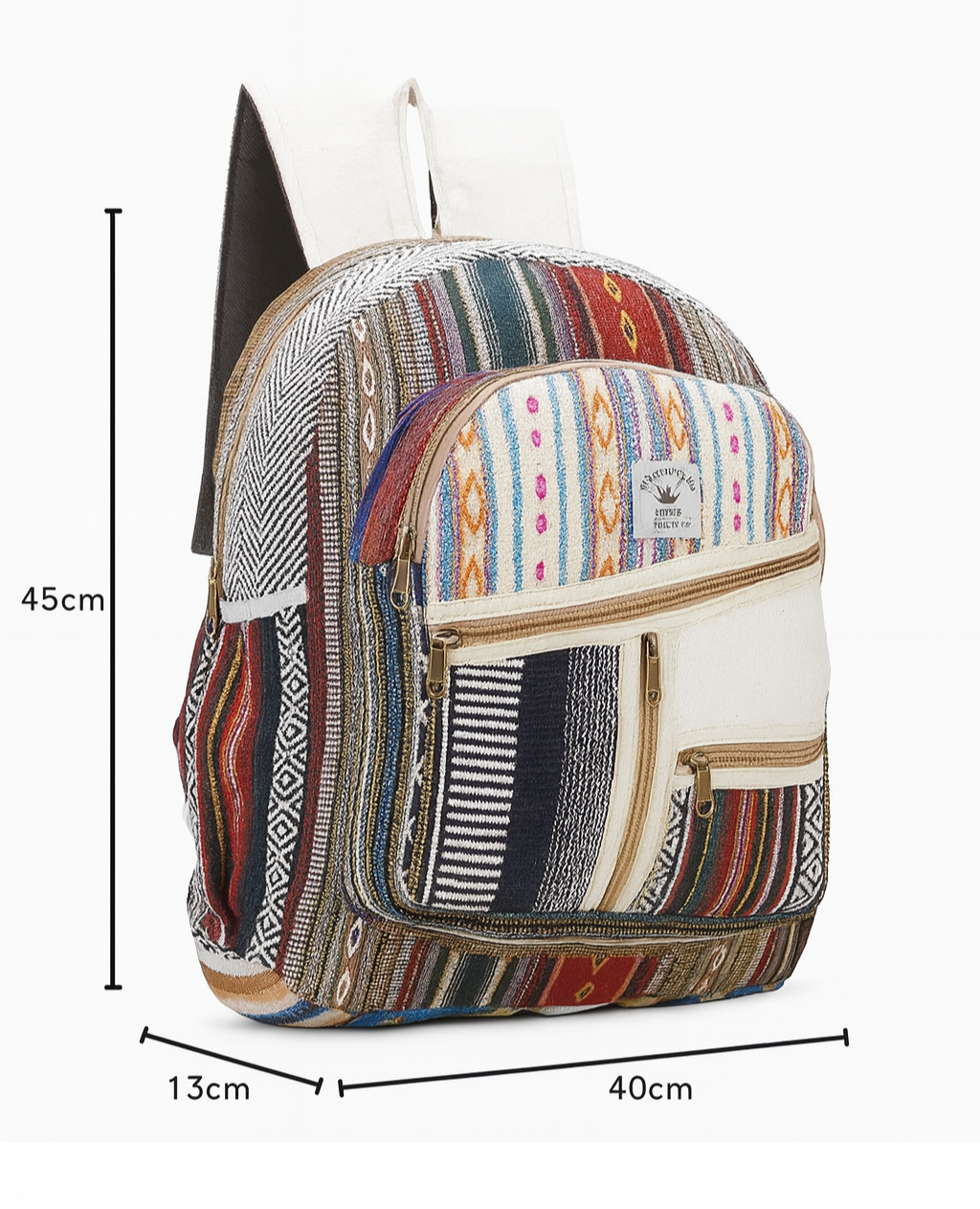 5 pocket hemp backpack for men and women