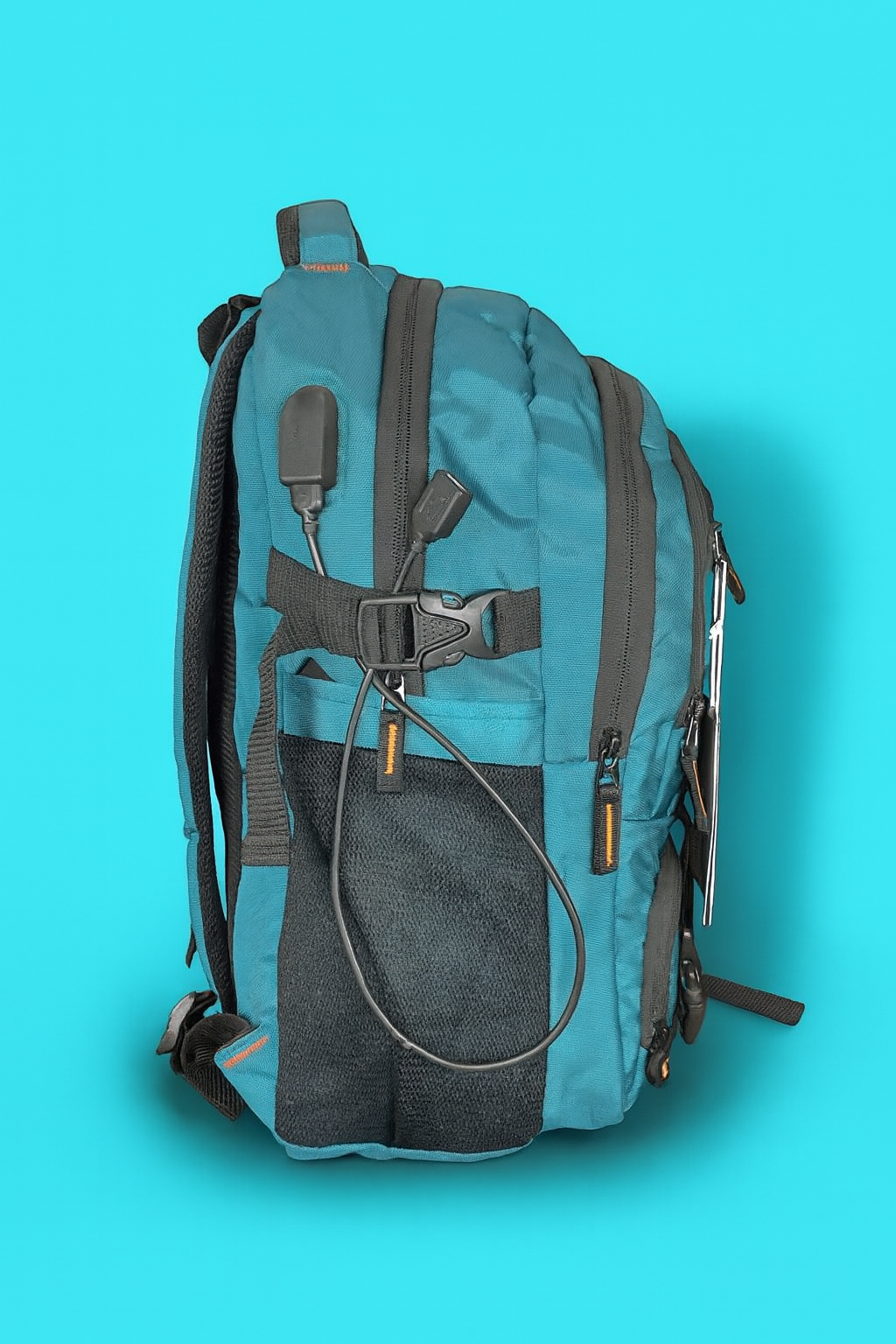 WROGN Stylish Blue Backpack with USB Charging Port