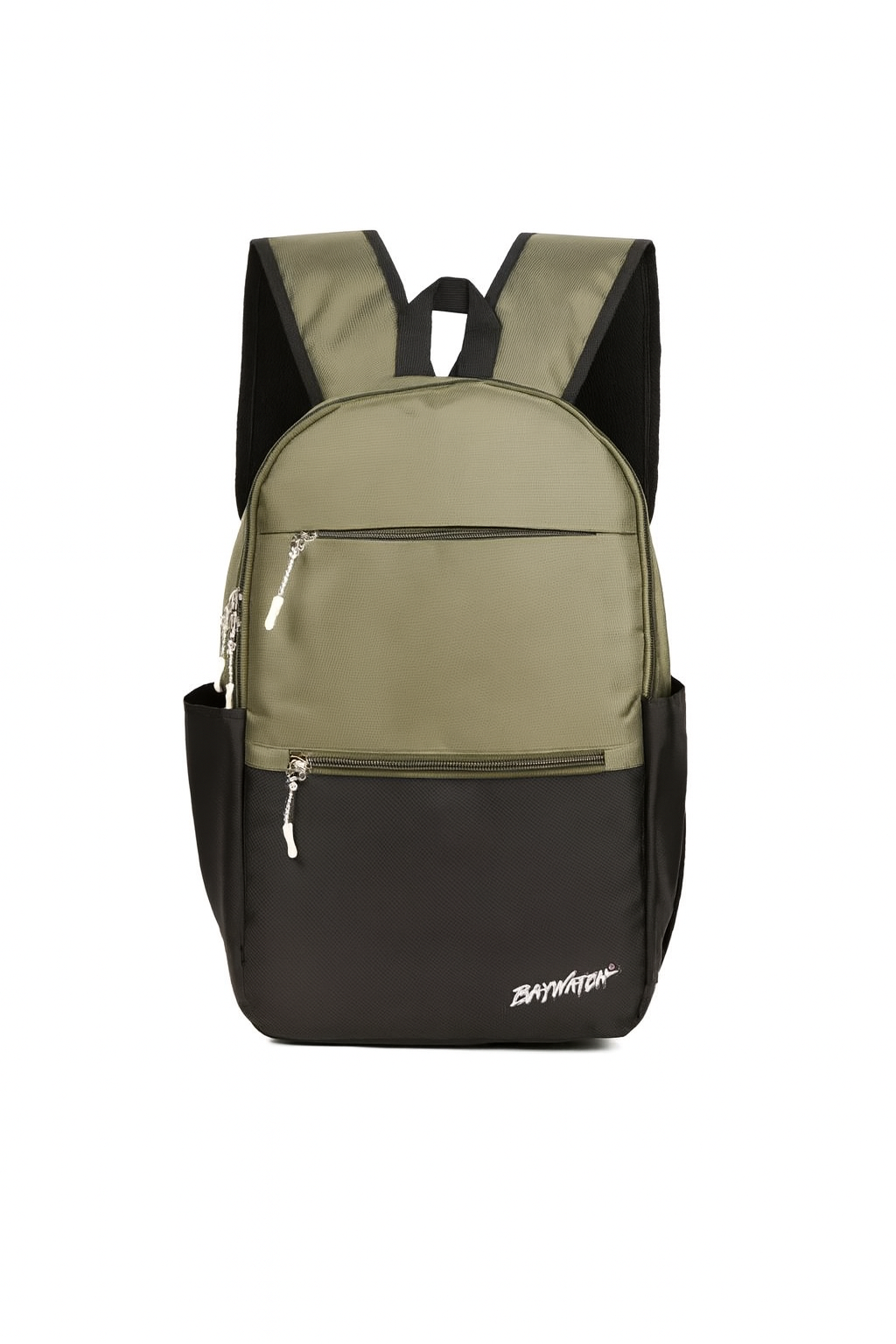 Baywatch Stylish School & Travel Backpack (Olive Green & Black, Waterproof, 30L Capacity)
