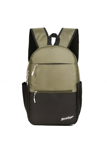 Baywatch Stylish School & Travel Backpack (Olive Green & Black, Waterproof, 30L Capacity)