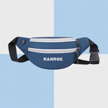 RANROX Multipurpose Nylon Waist Bag with Multiple Pockets & Adjustable Strap – Travel, Sports, Cycling, Running
