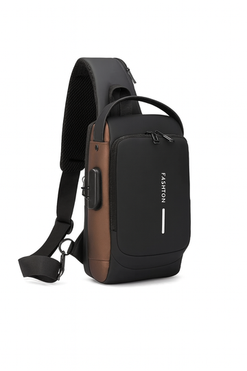 Trendy Anti-Theft Sling Bag with USB Charging Port – Waterproof Crossbody Backpack for Men & Women