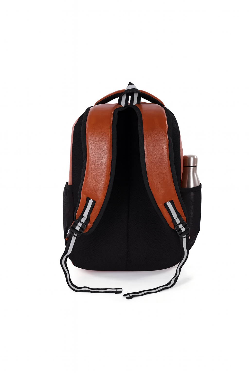 Sky Rose Premium Leather Finish Backpack for Men & Women | Stylish Laptop & Travel Bag with Bottle Holder (Brown)