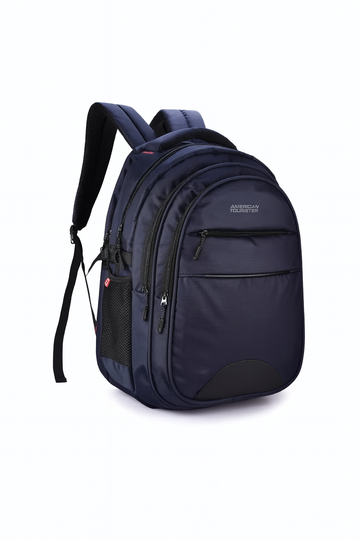 American Tourister Navy Blue Laptop Backpack – 35L, Water Resistant, Multi-Compartment