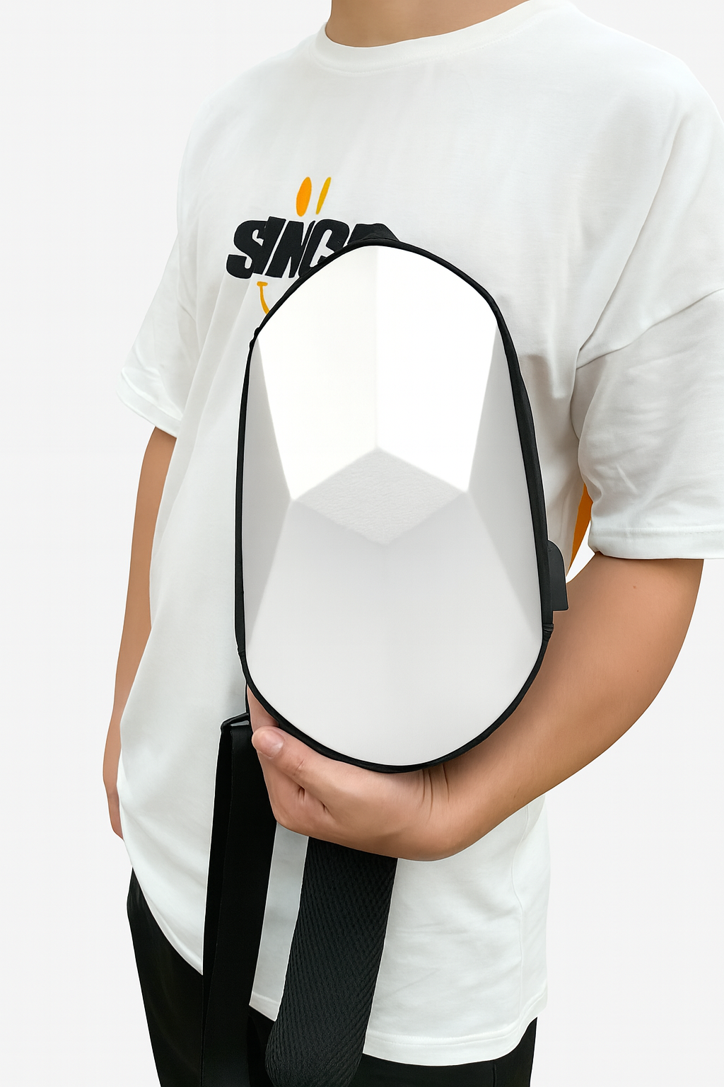 Trendy Geometric Sling Bag | Stylish Crossbody Chest Bag for Men & Women | Waterproof & Lightweight